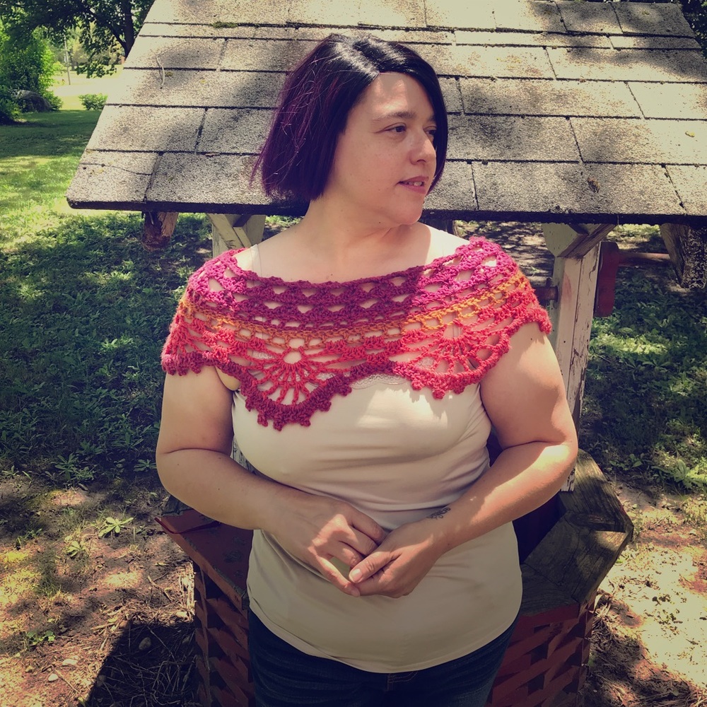2 in 1 Shawlette/Scarf - Handmade